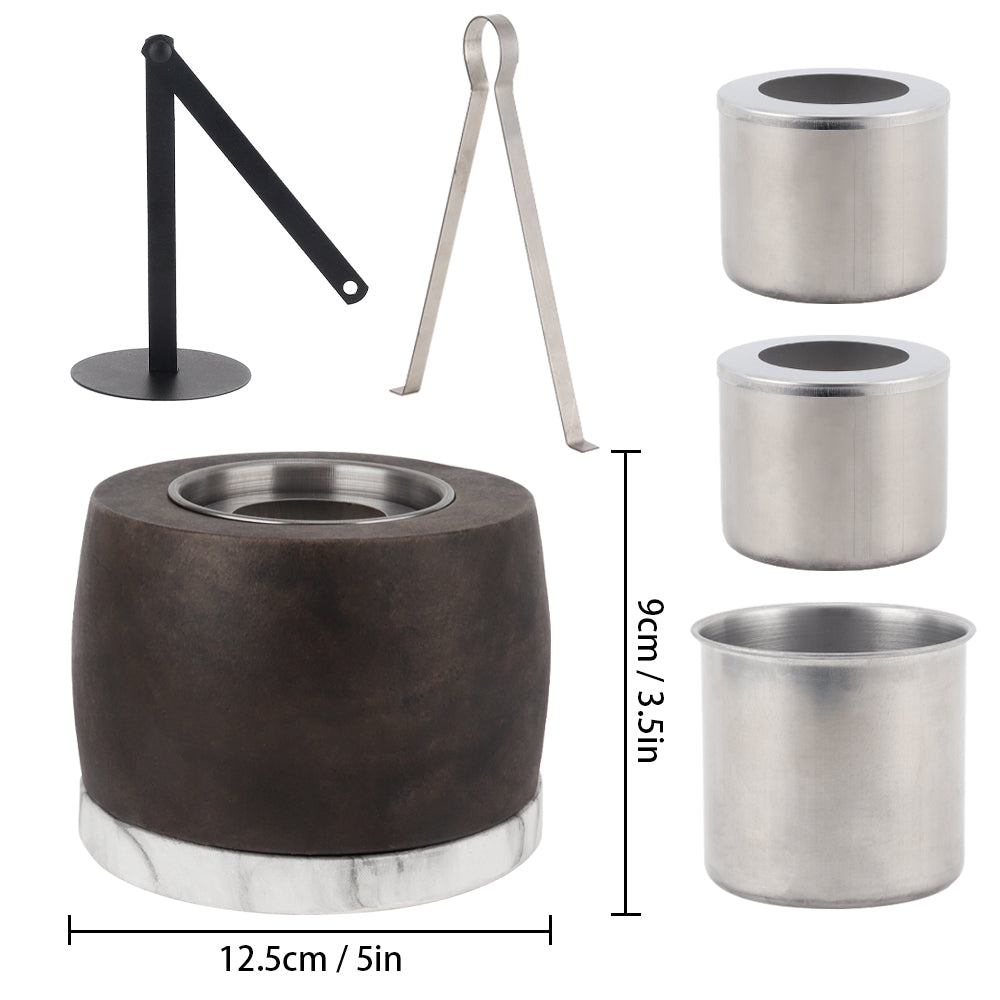 Black Graphite Color Cement Fireplace Concrete Fire Bowl Indoor Fire Pit-2