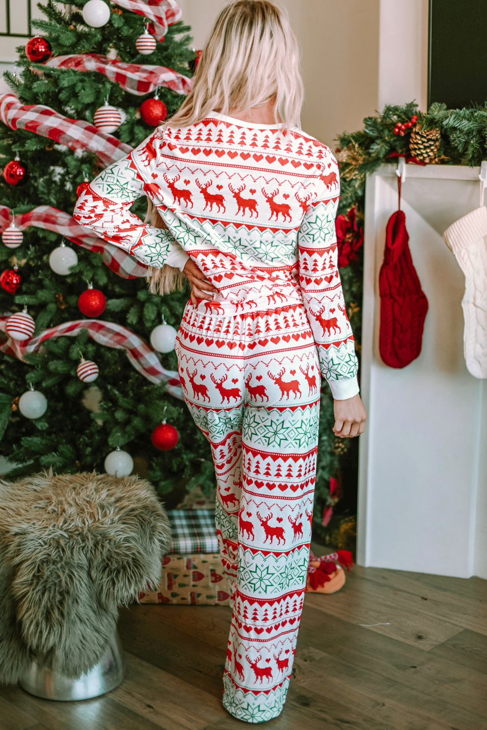 Christmas Pullover and Pants Lounge Set-1