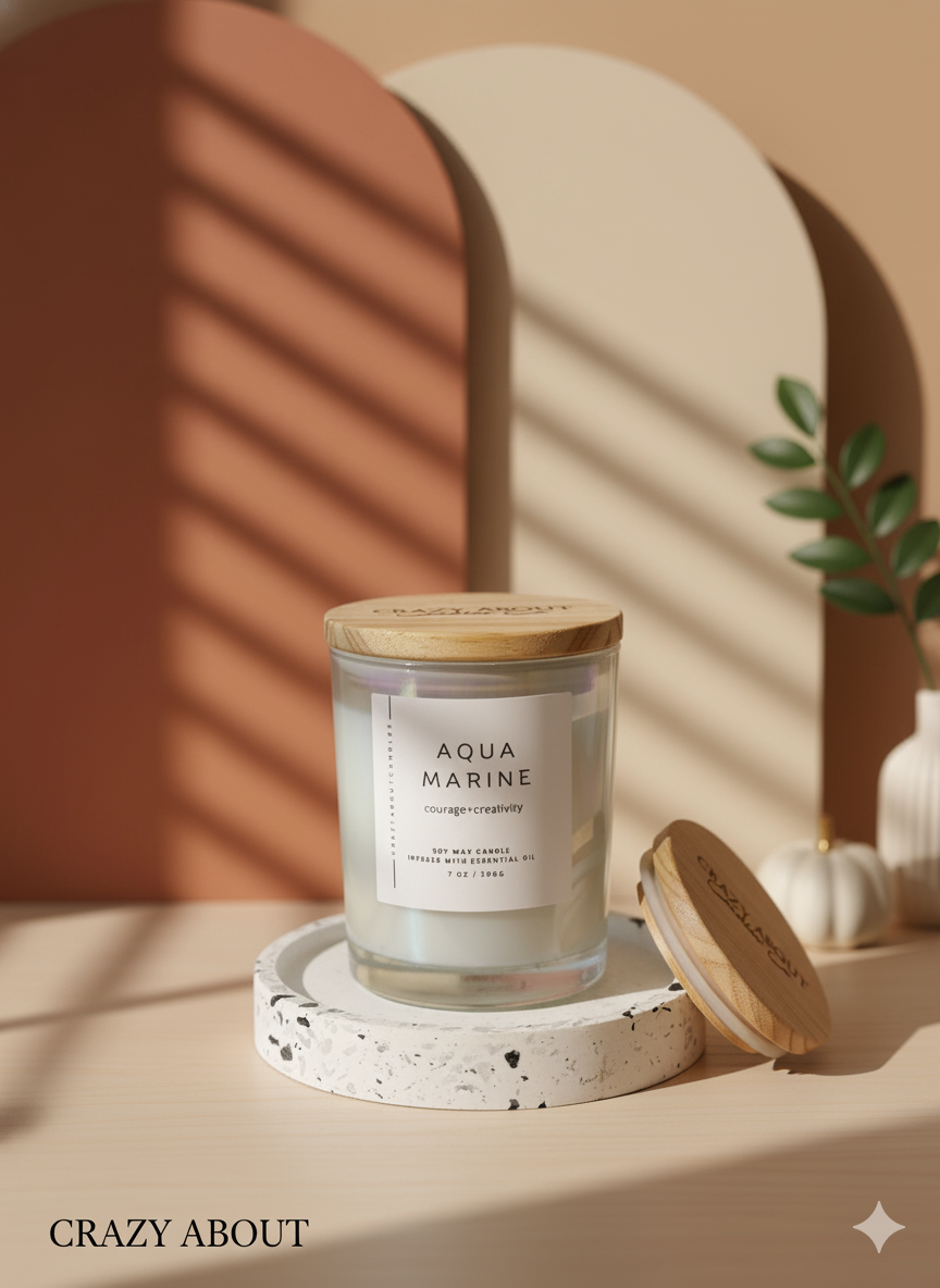 Energy Crystal Candle — Natural Soy Wax, Aromatherapy & Healing Crystals-1