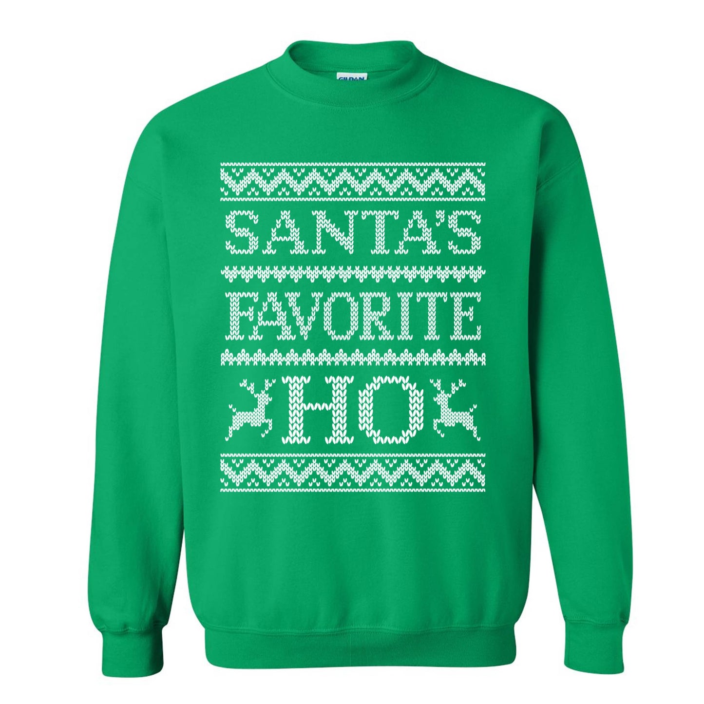 Santa's Favorite Ho Ugly Christmas Unisex Fleece Pullover-1