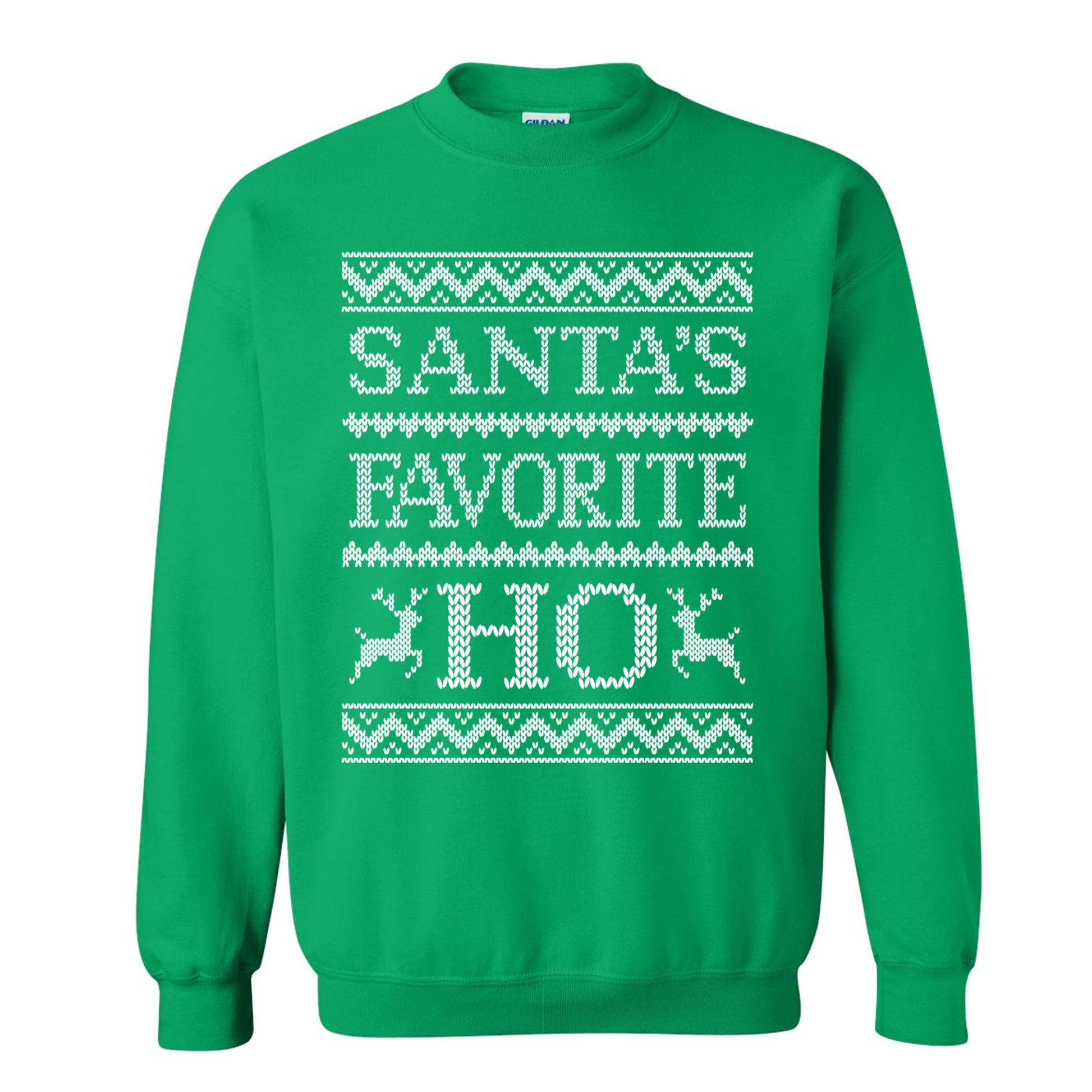Santa's Favorite Ho Ugly Christmas Unisex Fleece Pullover-1