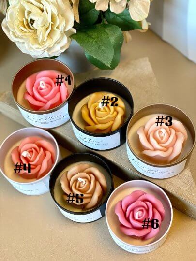 Flower in a Jar Candle – Handcrafted Soy Wax Scented Candle Gift-5