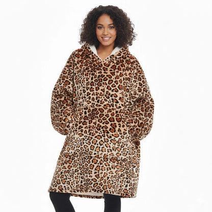 Unisex Sherpa LIned Blanket Hoodie-2